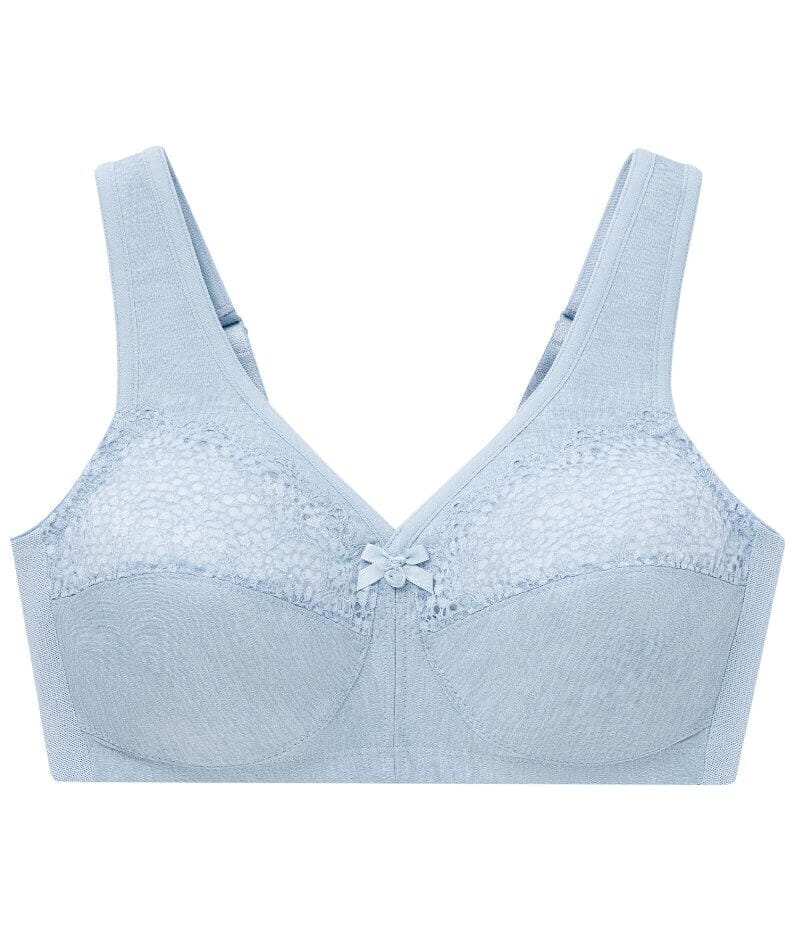 Glamorise MagicLift Moisture Wirefree Control Bra - Light Blue Bras 
