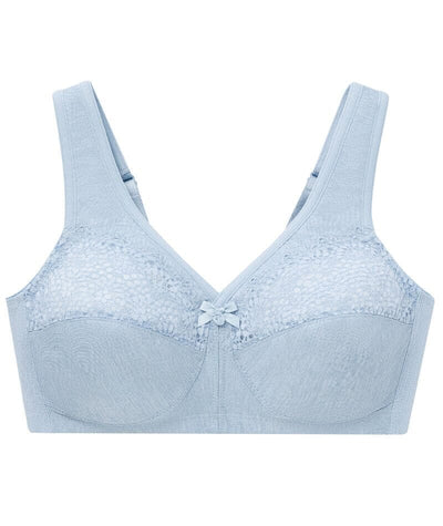 Glamorise MagicLift Moisture Wirefree Control Bra - Light Blue Bras 