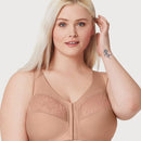 Glamorise Magiclift Natural Shape Wire-Free Front-Closure Bra - Cappuccino