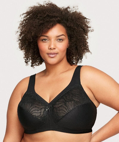 Glamorise MagicLift Natural Shape Support Wirefree Bra - Black Bras 