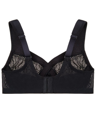 Glamorise MagicLift Natural Shape Support Wirefree Bra - Black Bras 