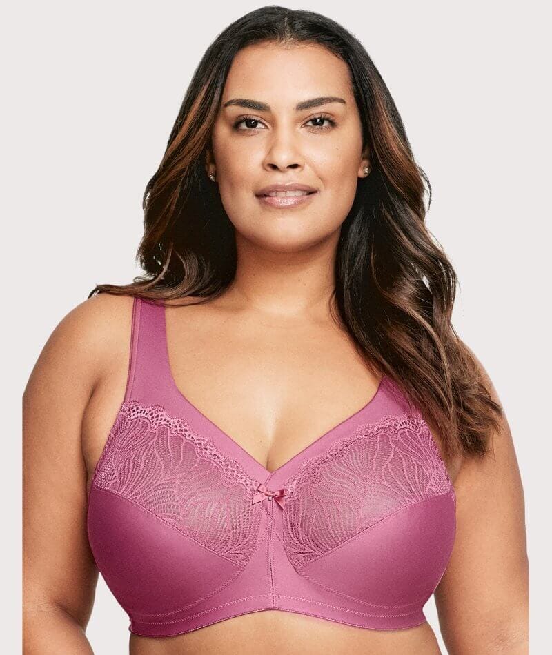 Glamorise MagicLift Natural Shape Support Wirefree Bra - Red Violet Bras 