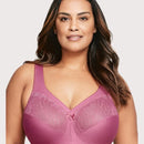 Glamorise Magiclift Natural Shape Support Wire-Free Bra - Red Violet