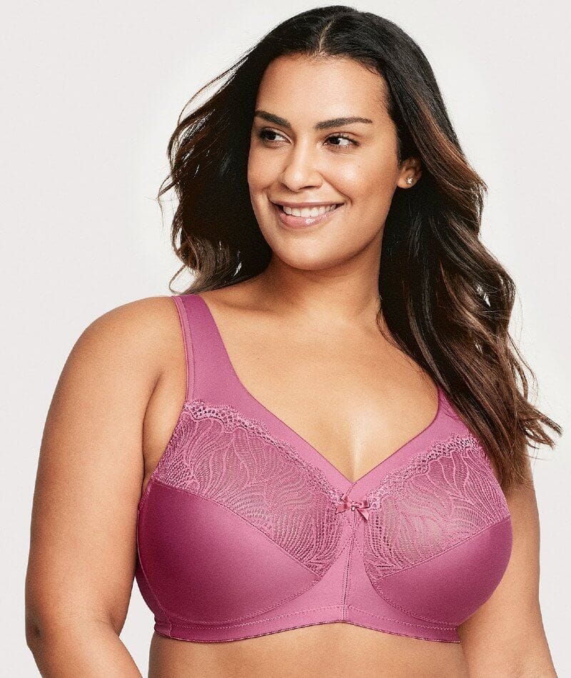 Glamorise MagicLift Natural Shape Support Wirefree Bra - Red Violet Bras 