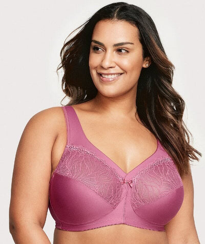 Glamorise MagicLift Natural Shape Support Wirefree Bra - Red Violet Bras 