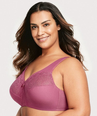 Glamorise MagicLift Natural Shape Support Wirefree Bra - Red Violet Bras 