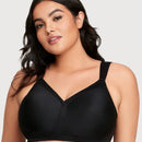 Glamorise Magiclift Seamless Support Wire-Free T-Shirt Bra - Black