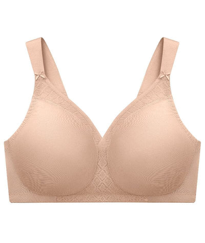Glamorise MagicLift Seamless Wirefree Support T-Shirt Bra - Cafe Bras 