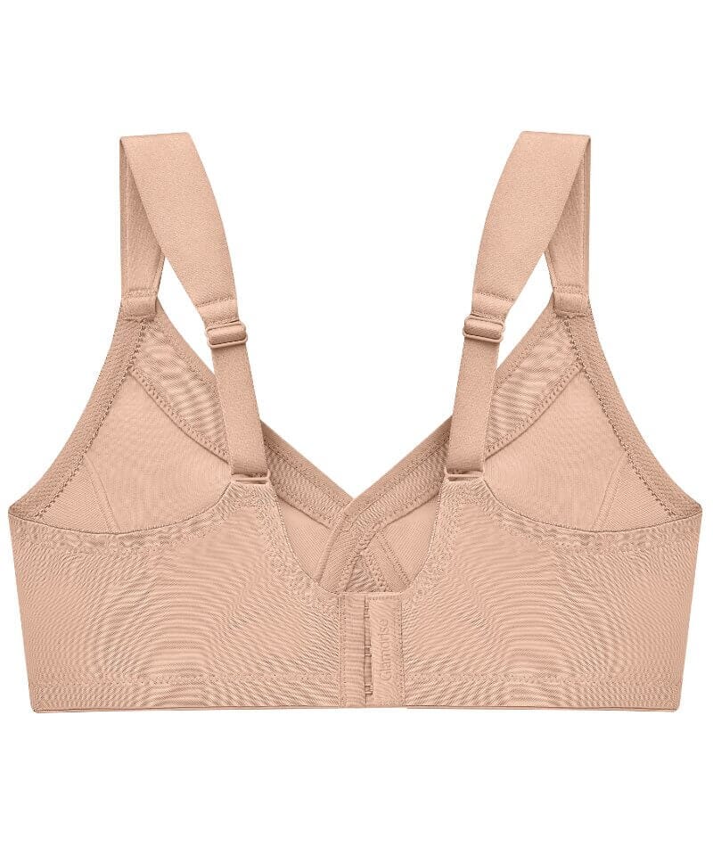 Glamorise MagicLift Seamless Wirefree Support T-Shirt Bra - Cafe Bras 