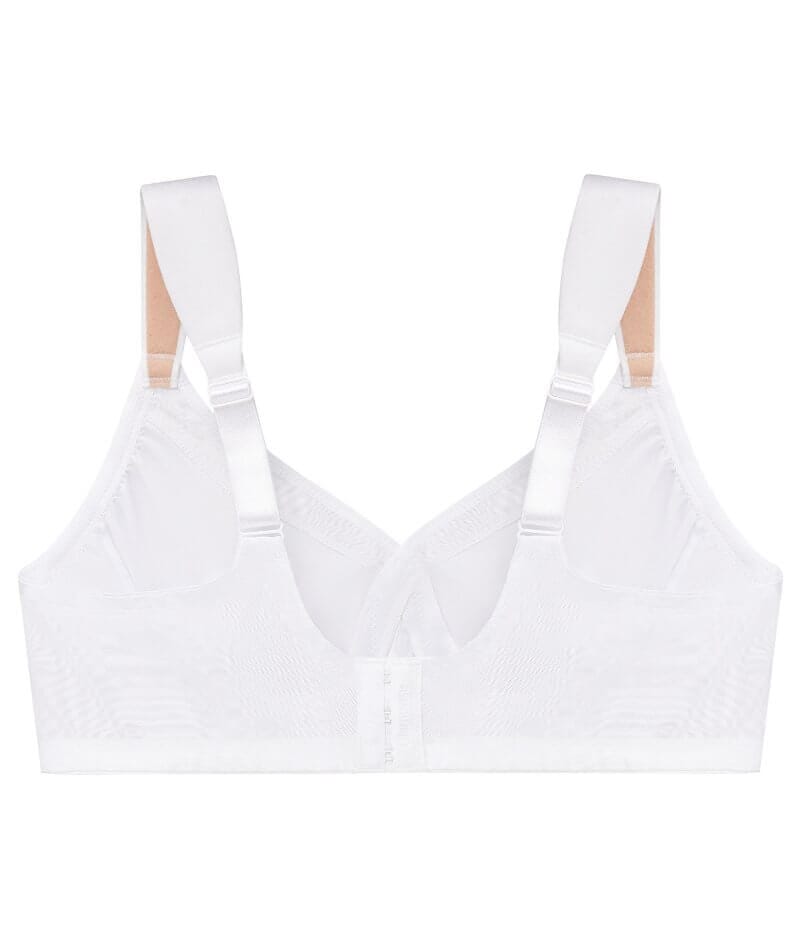 Glamorise MagicLift Seamless Wirefree Support T-Shirt Bra - White Bras 
