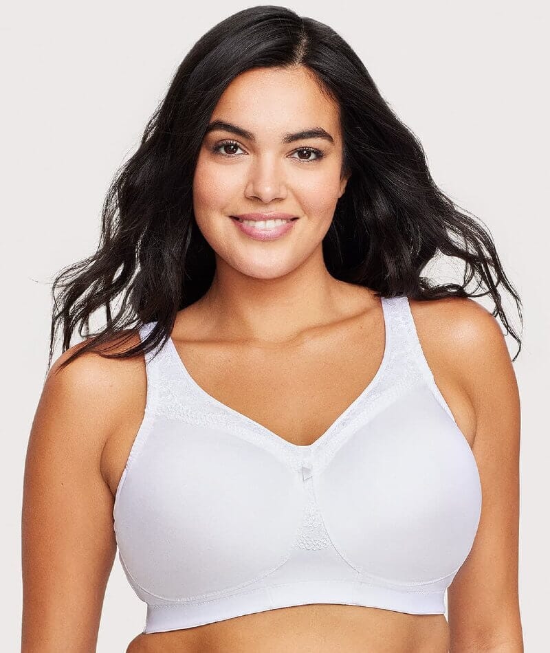 Glamorise Magiclift Seamless Wire-Free Everyday Bra - White Bras  