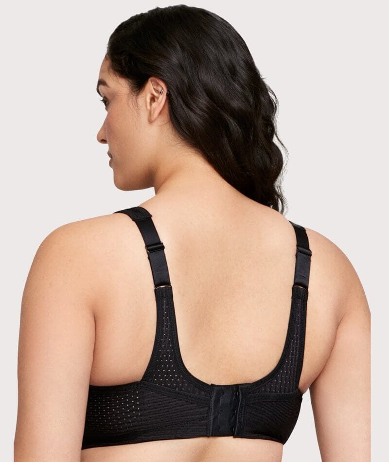 Glamorise No-Bounce Camisole Elite Wirefree Sports Bra - Black Bras 