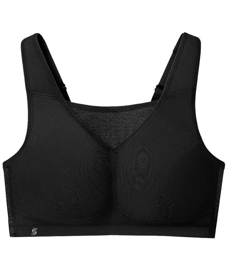 Glamorise No-Bounce Camisole Elite Wirefree Sports Bra - Black Bras 