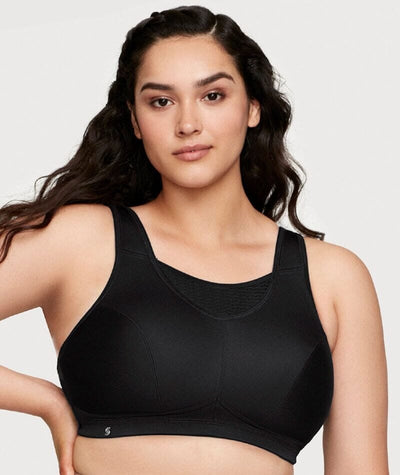 Glamorise No-Bounce Camisole Elite Wirefree Sports Bra - Black Bras 