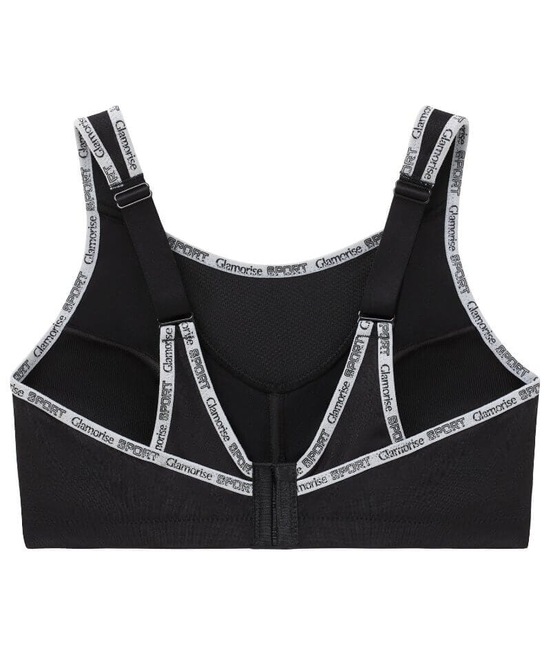 Glamorise No-Bounce Camisole Wirefree Sports Bra - Black Bras 