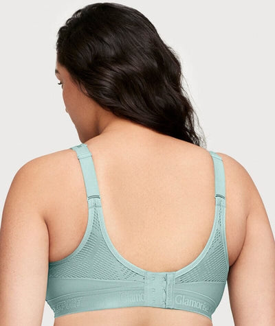 Glamorise No-Sweat Mesh Wirefree Sports Bra - Jade Bras 