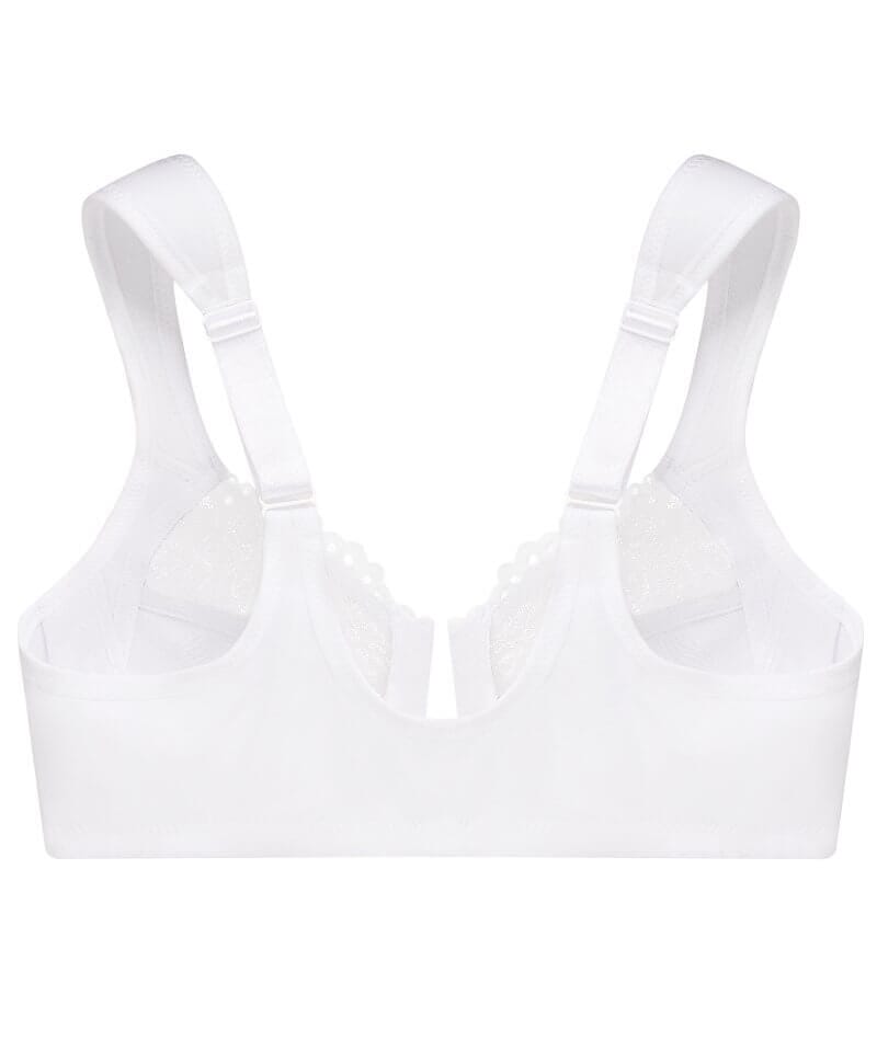 Glamorise WonderWire Front-Closure Bra - White Bras 