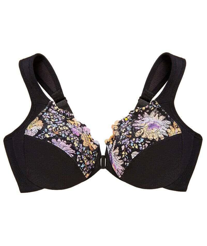 Glamorise WonderWire Front-Closure Bra - Floral Print Bras 