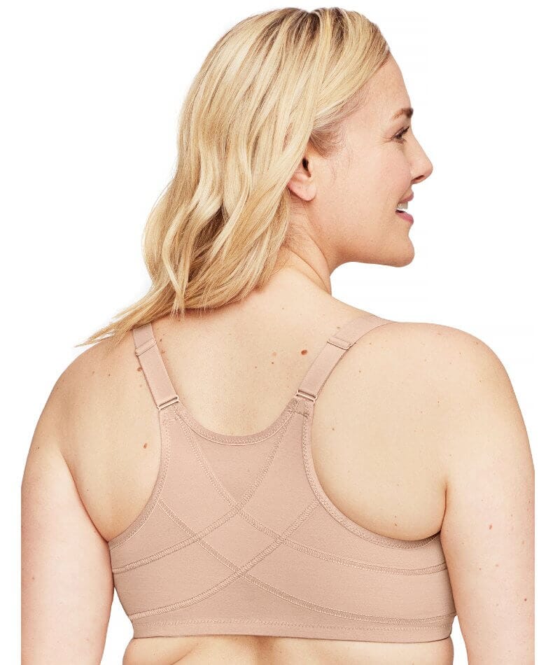 Glamorise WonderWire Front-Closure Posture Bra - Cafe Bras  