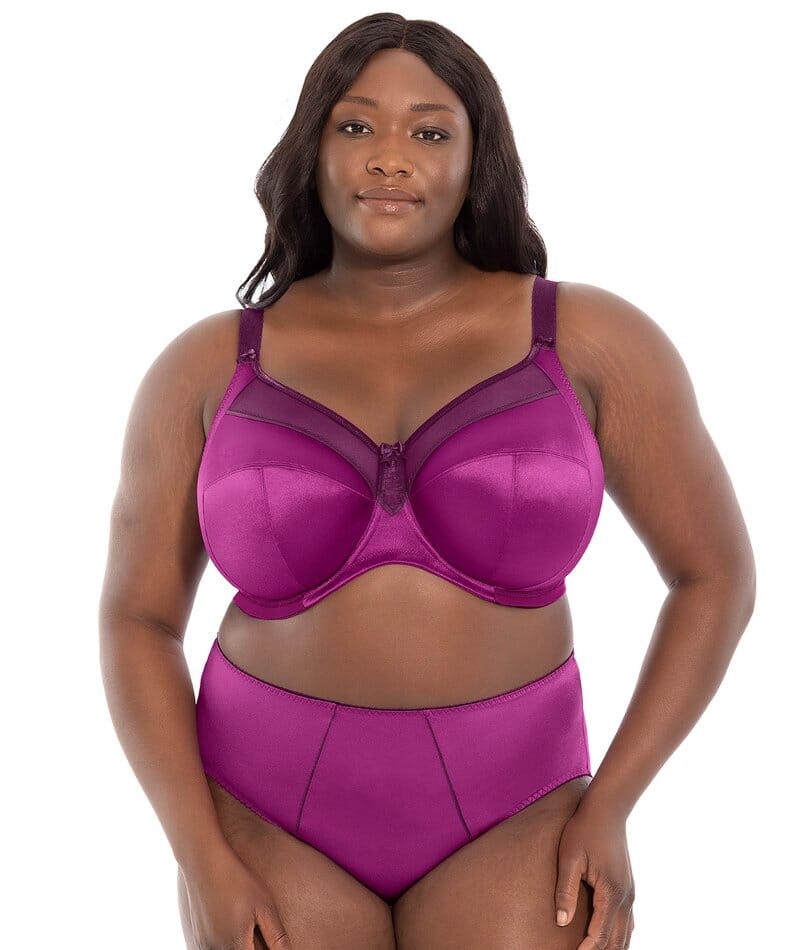 Goddess Keira Underwired Banded Bra - Magenta Mix Bras 