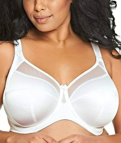 Goddess Keira Underwired Banded Bra - White Bras 