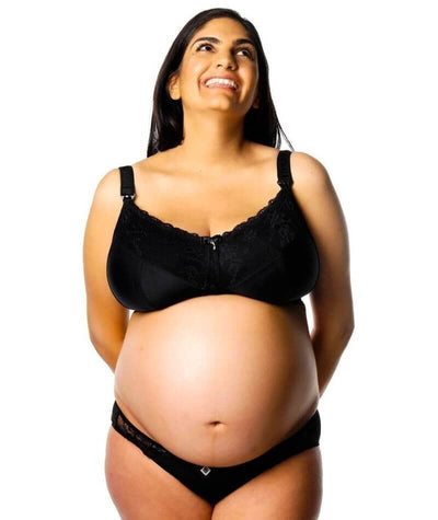 Hot Milk Ec Eclipse Maternity Wirefree Nursing Bra - Black Bras 