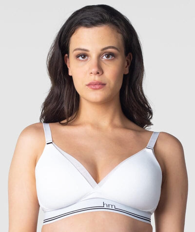 Hotmilk Icon Cotton T-Shirt Wire-free Nursing Bra - White Bras 