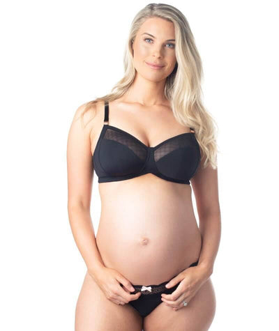 Hotmilk Lunar Eclipse Nursing Wirefree Bra - Black Bras 