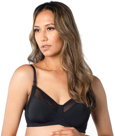 Hotmilk Lunar Eclipse Nursing Wirefree Bra - Black Bras 