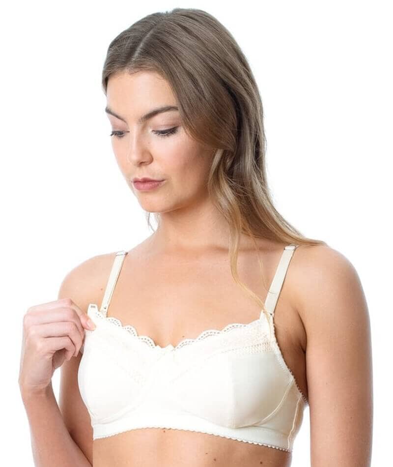 Hot Milk Show Off Maternity Wirefree Nursing Bra - Ivory Bras 