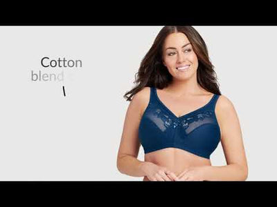 Glamorise Magiclift Minimizer Wire-Free Bra - Blue