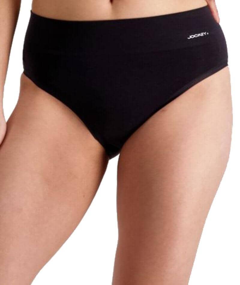 Jockey Skimmies Hi Cut Brief - Black Knickers 