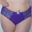 Lady Emprezz Frenchie High Waist Brief - Purple/Aqua