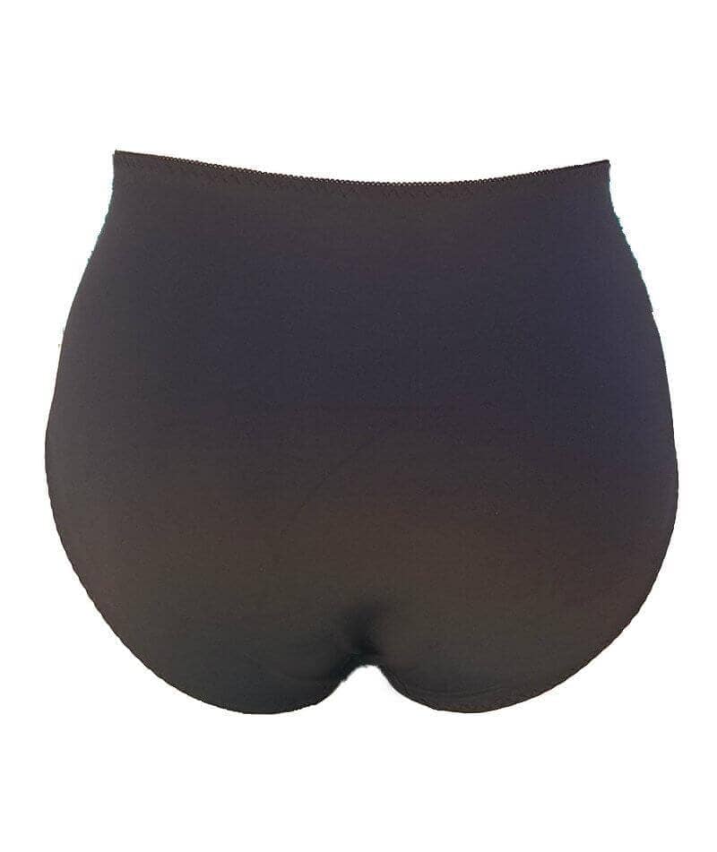 Lady Emprezz Rizzo High Waist Brief - Black/Nude Knickers 