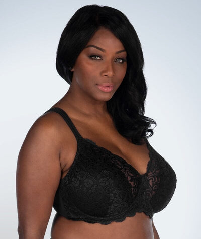 Leading Lady Scalloped Lace Underwired Bra - Black Bras 