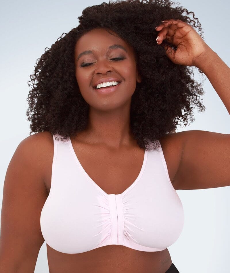 Leading Lady Laurel Wirefree Front Close Comfort Bra - Pink Crush Bras  