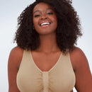 Leading Lady Laurel Wirefree Front Close Comfort Bra - Salt Beige