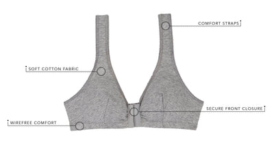 Leading Lady The Meryl Cotton Front Opening Non-Underwired Leisure Bra Bras 