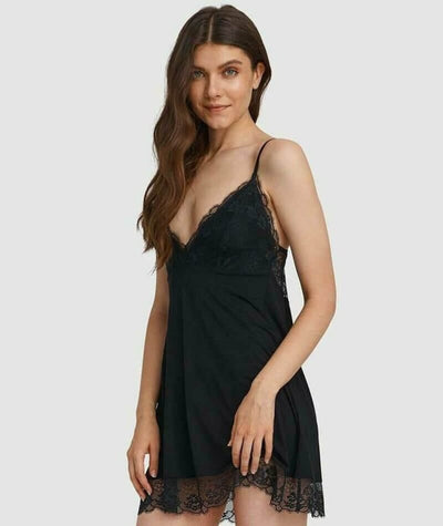 Oh!Zuza Lace Detail Chemise - Black Babydoll / Chemise 