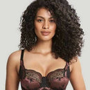 Panache Clara Full Cup Underwired Bra - Black/Fig