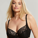 Panache Alexis Low Front Underwire Balconette Bra - Black