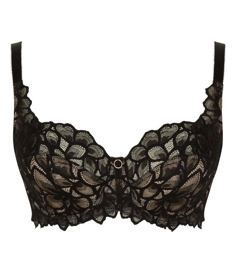 Panache Allure Underwired Full Cup Bra - Black/Latte 