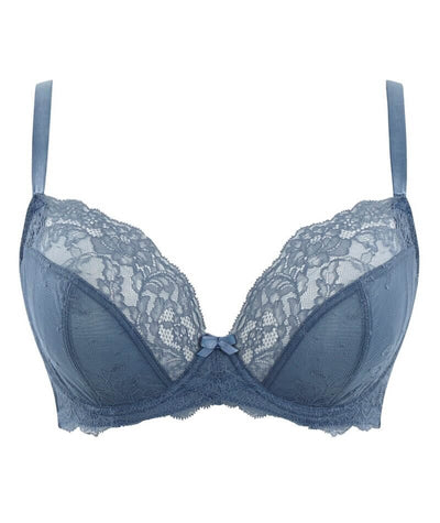 Panache Ana Underwired Plunge Bra - Vintage Blue Bras 