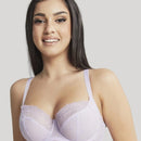 Panache Blossom Balconnet Bra - Lilac