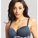 Panache Clara Moulded Sweetheart Underwire Bra - Navy Pearl