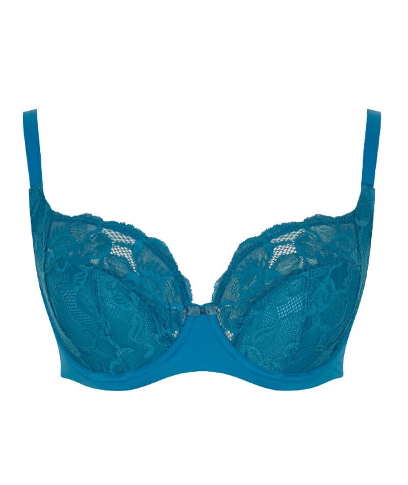 Panache Rocha Low Front Balconnet Bra - Peacock Blue