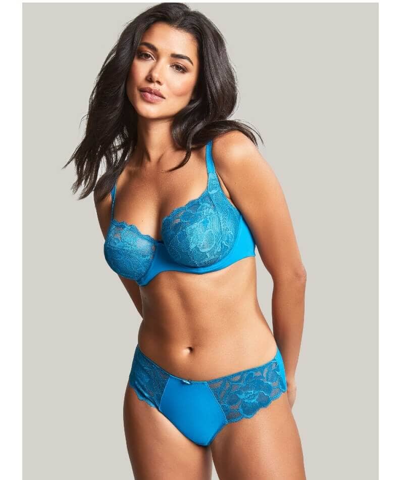 Panache Rocha Low Front Balconnet Bra - Peacock Blue Bras 