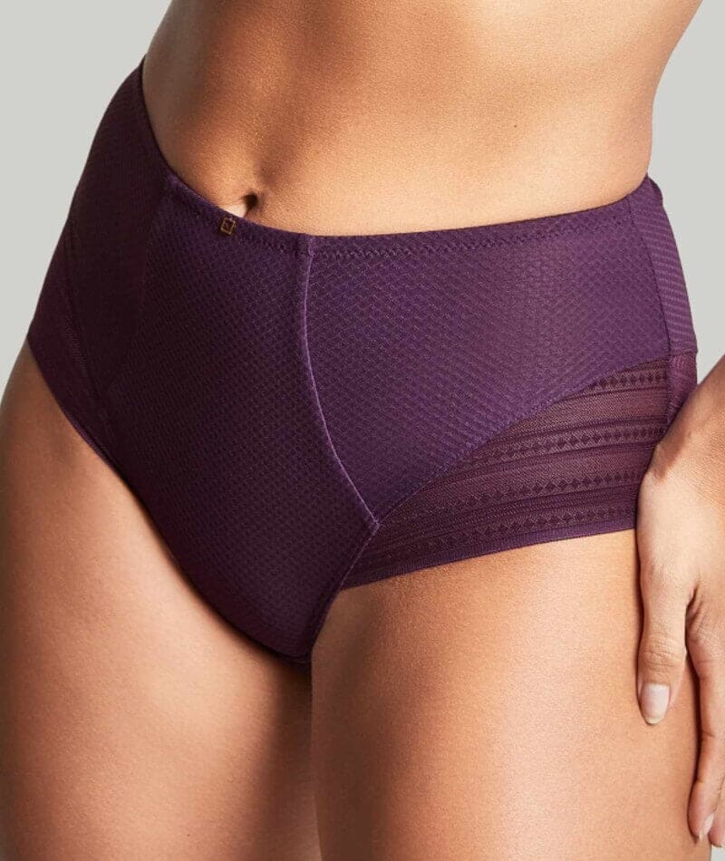 Panache Serene High Waist Brief - Aubergine Knickers 