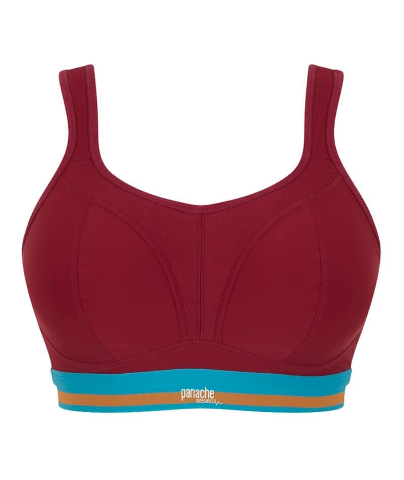 Panache Sport Longline Wire-free Sports Bra - Cranberry Bras 