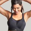 Panache Sport Longline Wire-free Sports Bra - Black